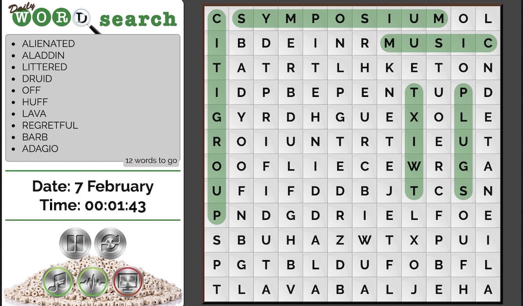 Word search game