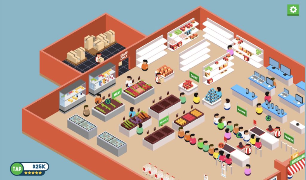 Supermarket business simulator