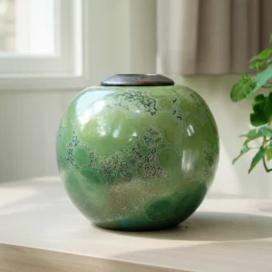 Jade cremation urn