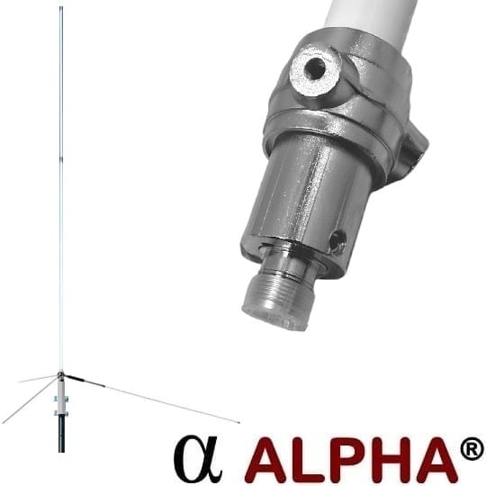 Alpha Antenna UV6 Quad-Band VHF UHF 6M Vertical Antenna