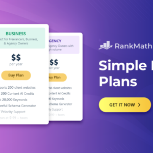 Rank Math PRO – WordPress SEO Plugin pricing