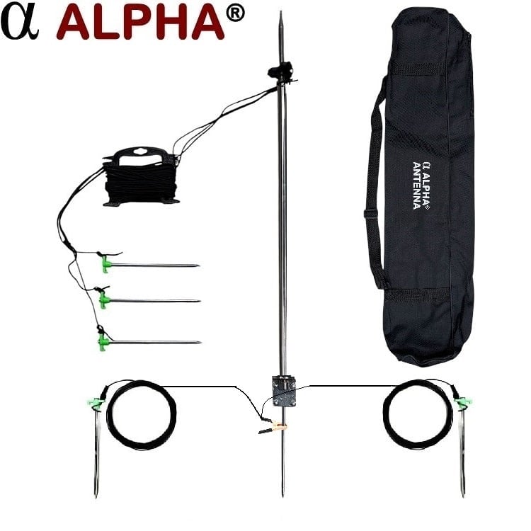Alpha Antenna SS17+ 9-Band 2-20M Portable Vertical Antenna