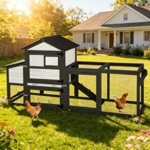 Aivituvin Chicken Coop on Wheels – Portable Wooden Hen House