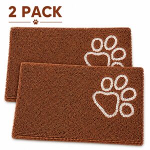 Pet Life Fuzzy Quick-Drying Microfiber Anti-Skid Dog Mat 2-Pack